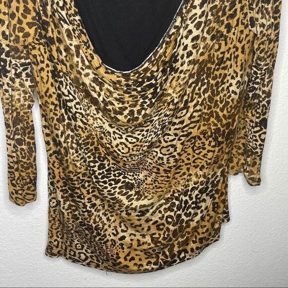 Faded Glory Animal Print Layered Top - Picture 2 of 6